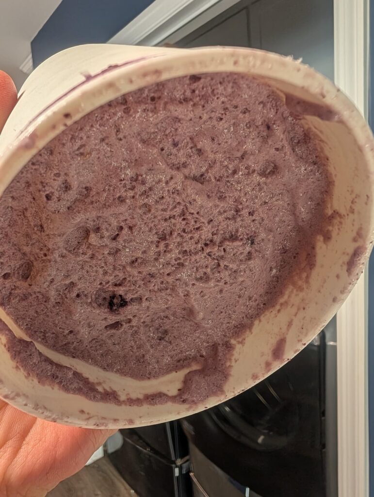 I make ice cream at home. I decided to try adding common ice cream stabilizers: cellulose, guar gum and lambda carrageenan. I accidentally put the frozen ice cream in the refrigerator overnight, and it did not melt at all. I am holding it upside down. It is so soft and very easily scoopable. I make ice cream at home. I decided to try adding common ice cream stabilizers: cellulose, guar gum and lambda carrageenan. I accidentally put the frozen ice cream in the refrigerator overnight, and it did not melt at all. I am holding it upside down. It is so soft and very easily scoopable.