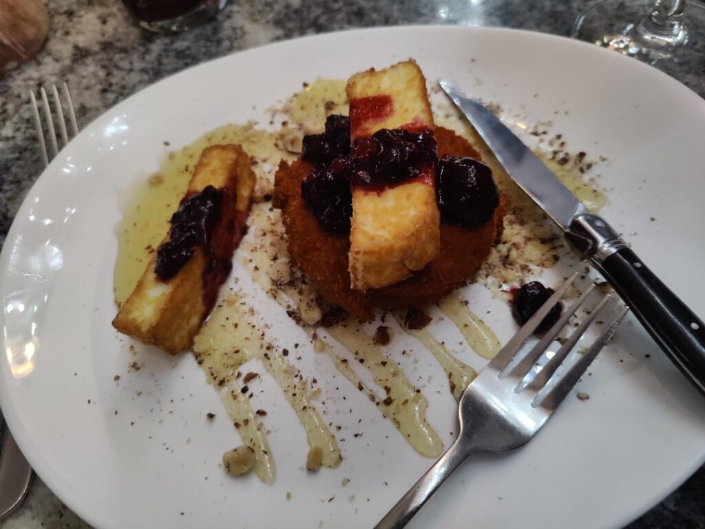 Grilled goats’ cheese followed by pizza diavolo (£13.95) Grilled goats' cheese followed by pizza diavolo (£13.95)