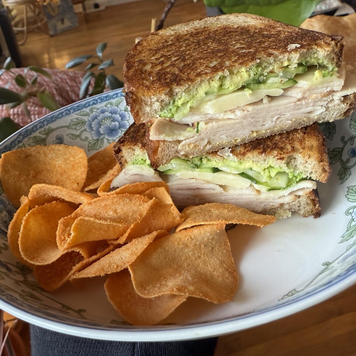 turkey, cheddar, cucumber, fennel and avocado!