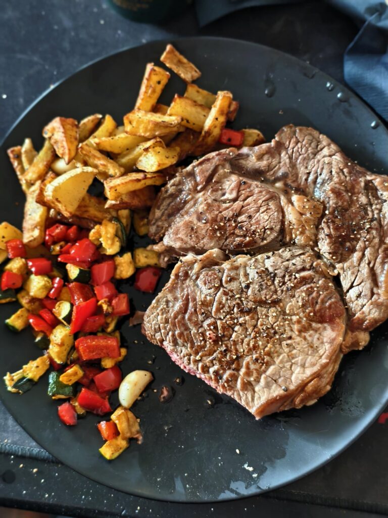 My GF made her first stake for my birthday.