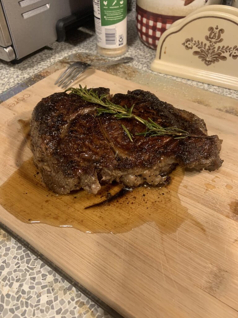 My first large steak at 18
