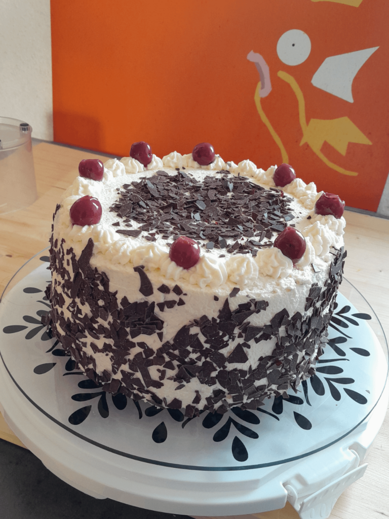 Every year I bake my sister a "Schwarzwälder Kirschtorte" for her birthday :)