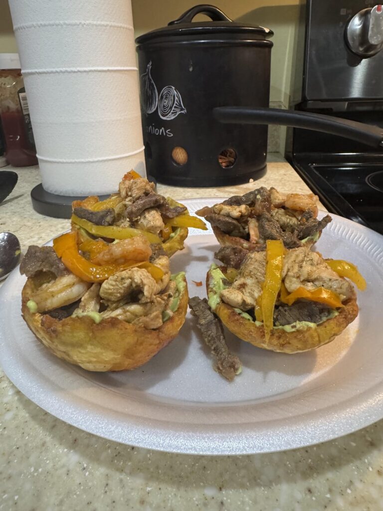 My first plantain bowls 😍homemade