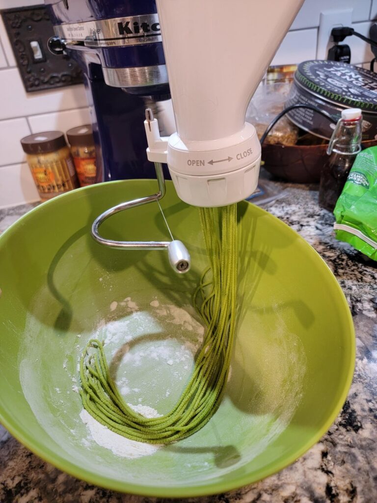 Homemade Spinach Spaghetti, Meatballs, and Vodka Sauce. Homemade Spinach Spaghetti, Meatballs, and Vodka Sauce.