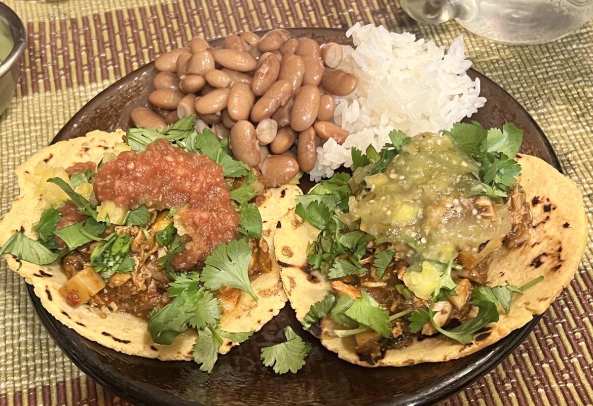 Tinga tacos last night
