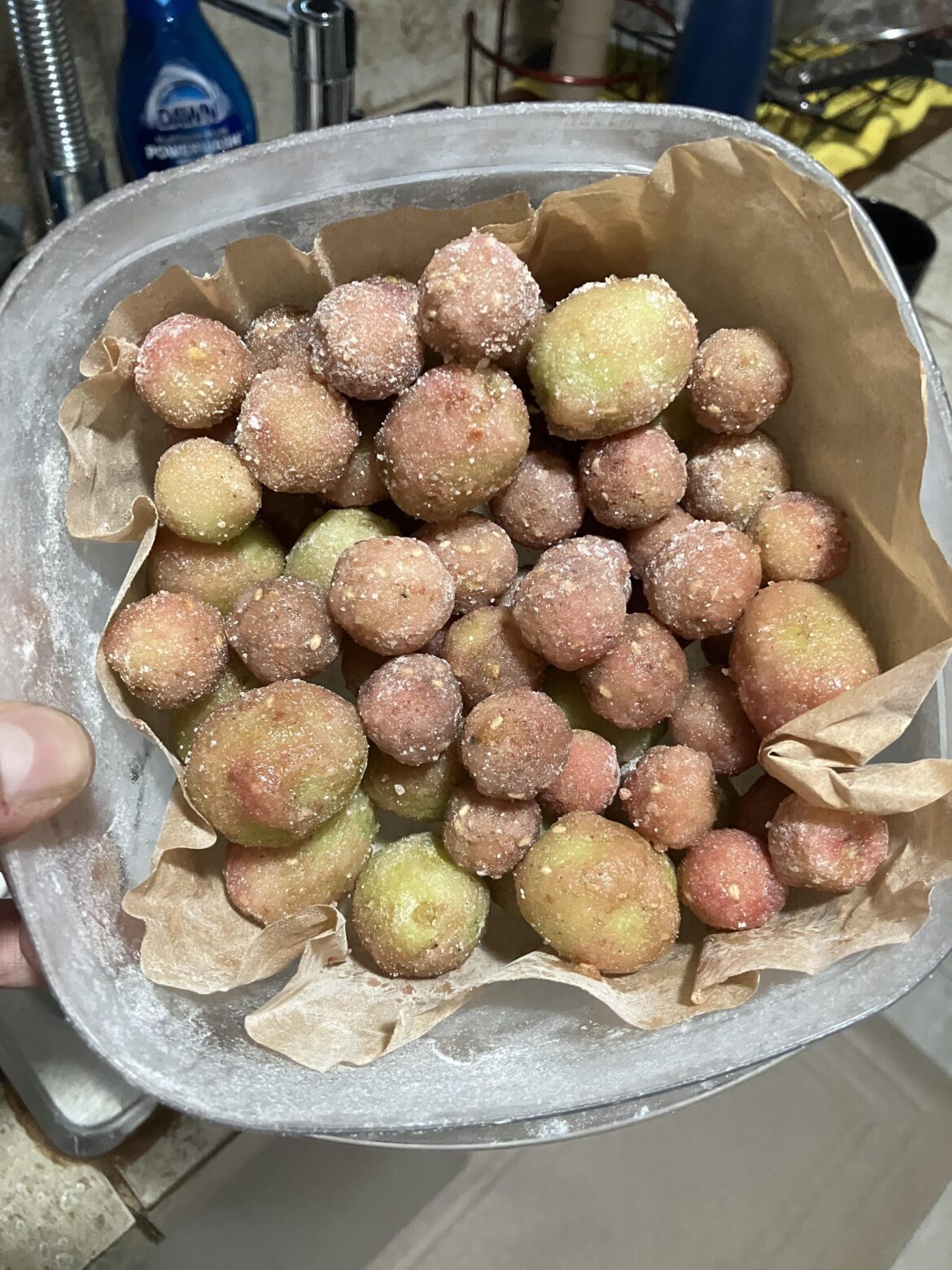 Just knocked it out of the park with these homemade sour frozen grapes