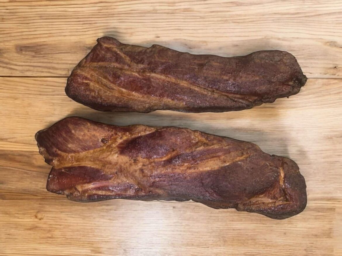 [Homemade]Cajun tasso, chop it up add it to beans or any dish you'd like to have a smokey layer of complexity.