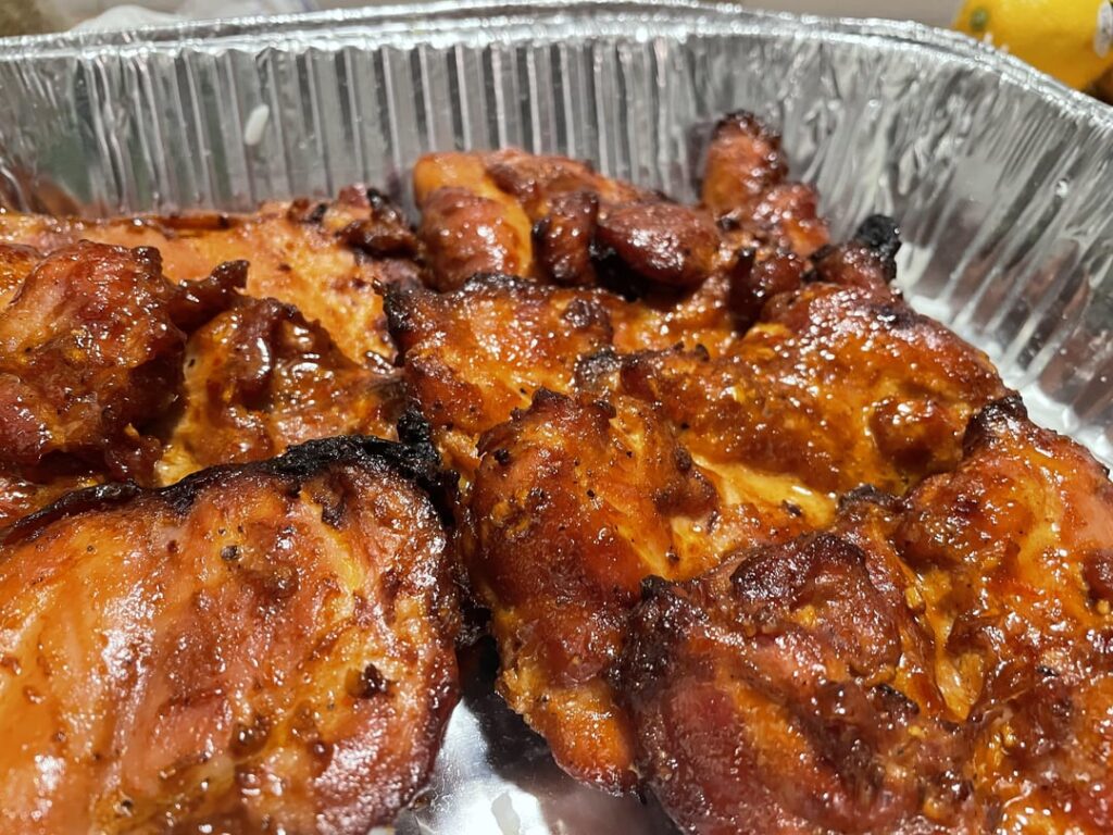Smoked chicken thighs