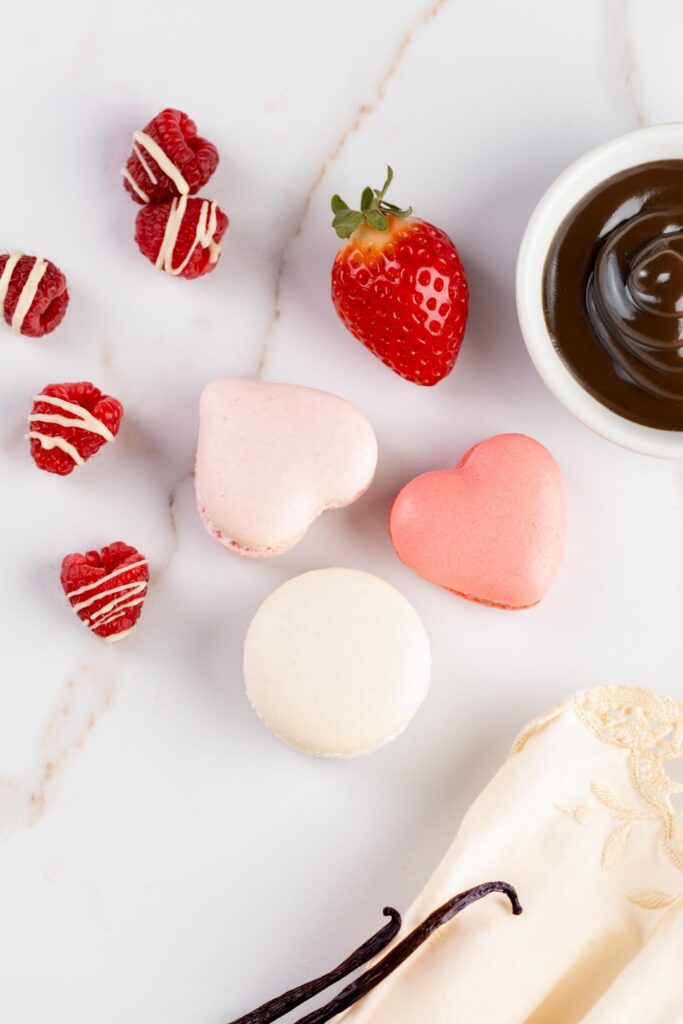 Valentines Day macarons we did over the weekend