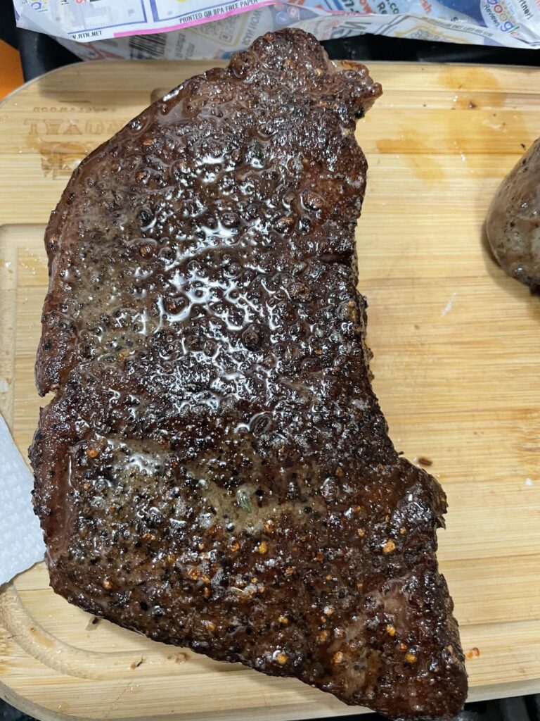 Working on reducing gray band when I pan sear