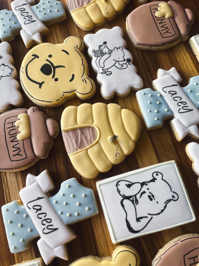 “Vintage” Winnie the Pooh 1st Birthday Cookies
