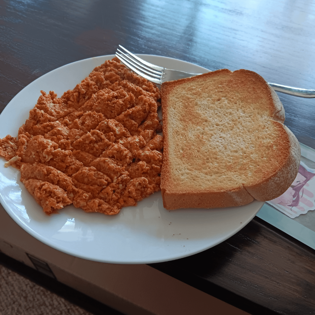 I self nominate "cottage cheese eggs with chorizo"