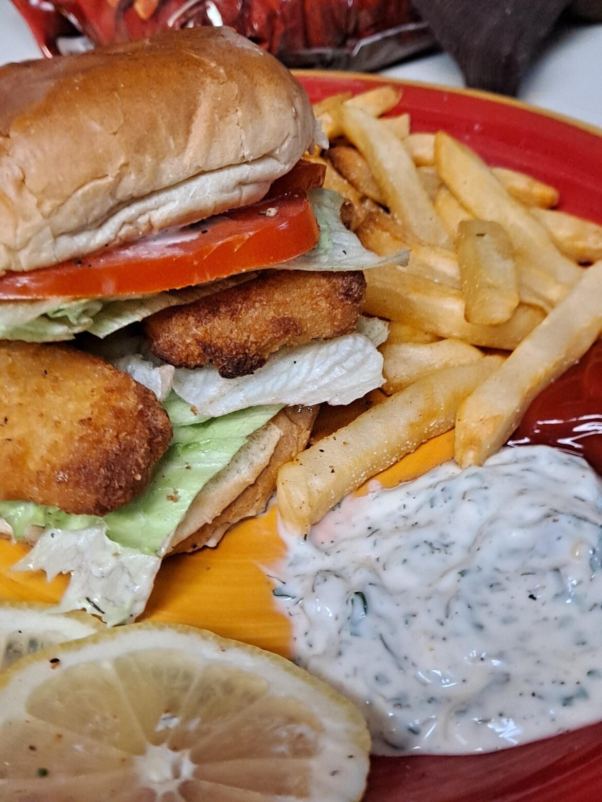 My tartar sauce was a success. Not sure about my first fish sandwich 🤔