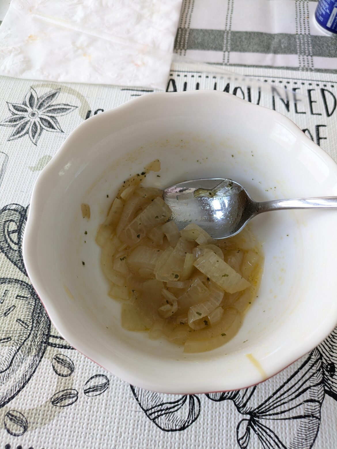 After drinking my onion soup with a straw