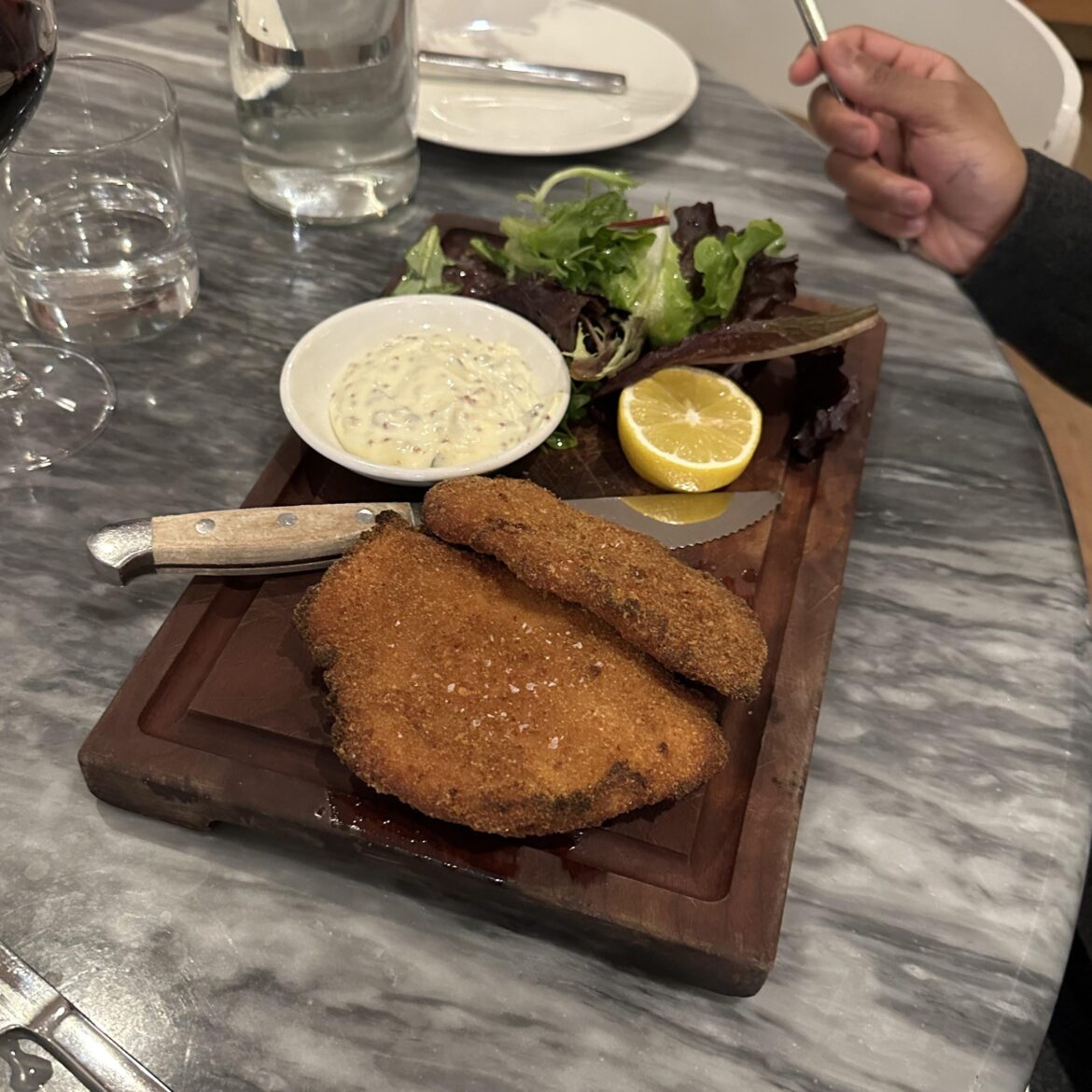 husband was served this at Eataly Dallas yesterday, and the bish was extremely wobbly at any angle