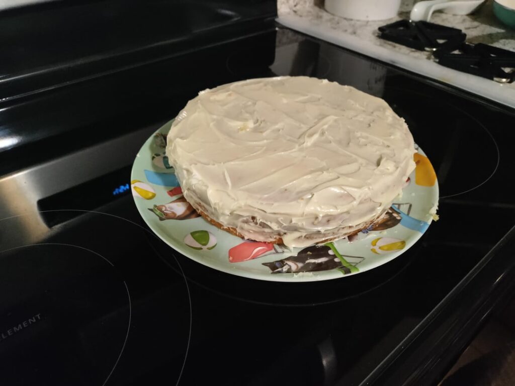 Made my very first cake (vanilla)