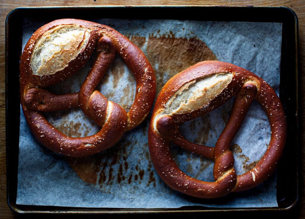 Game food — giant pretzels