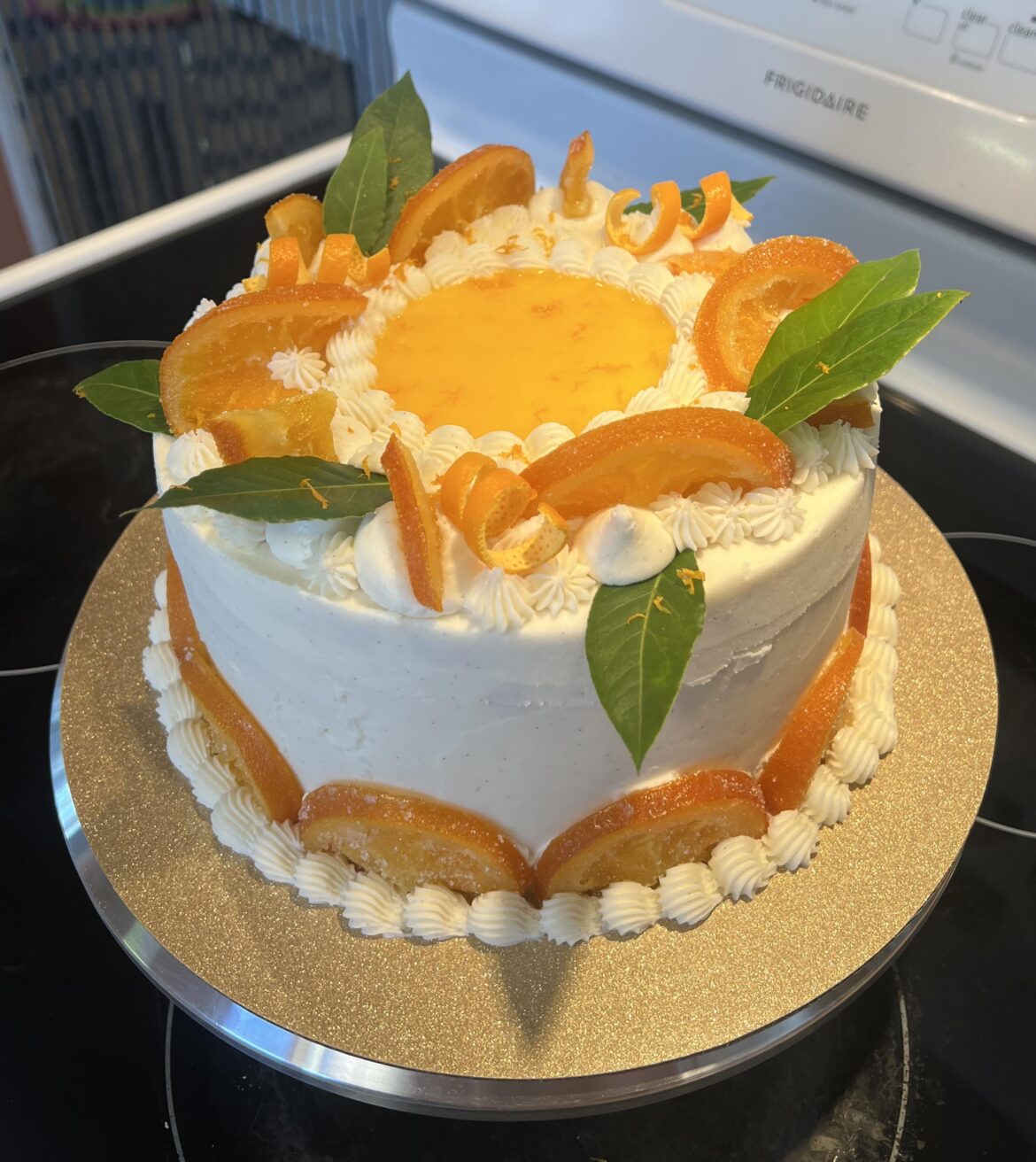 Orange vanilla cake for my brother’s birthday