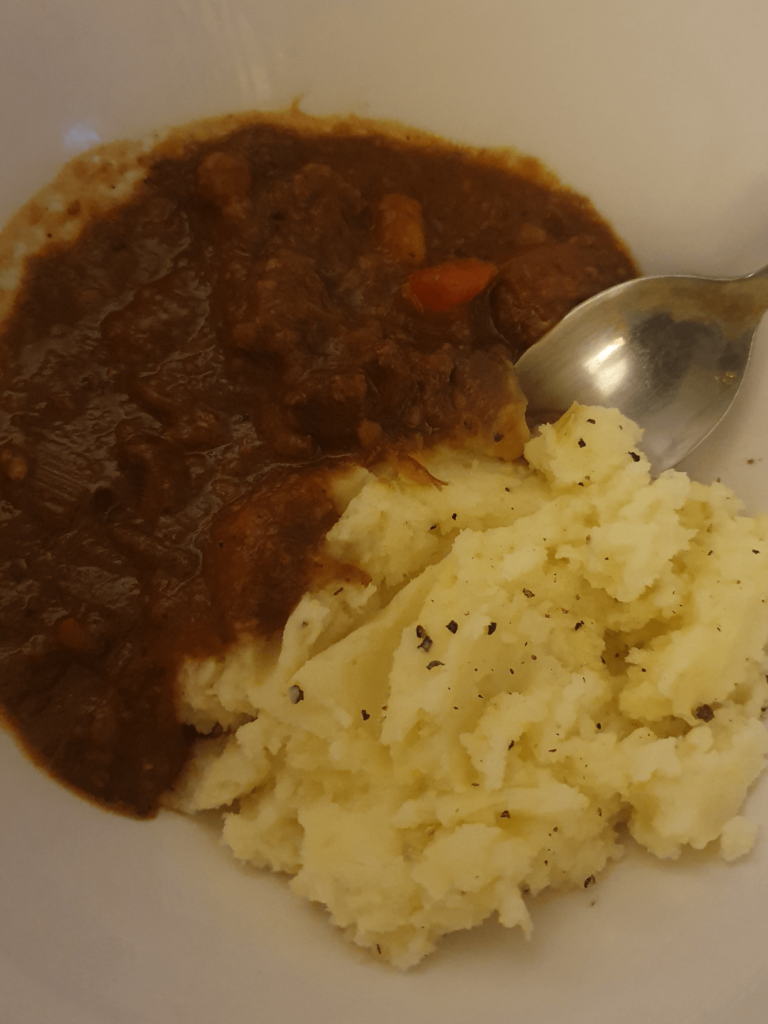 Shin of beef stew with mash - first attempt