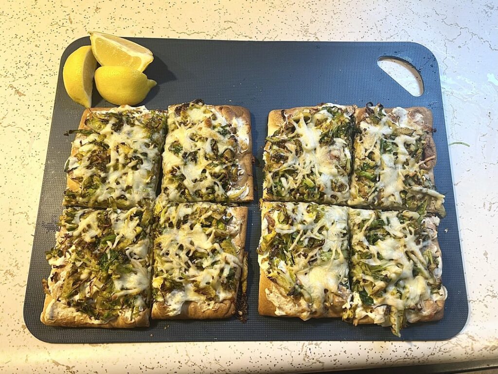 Hot Honey Brussels & Ricotta Flatbreads