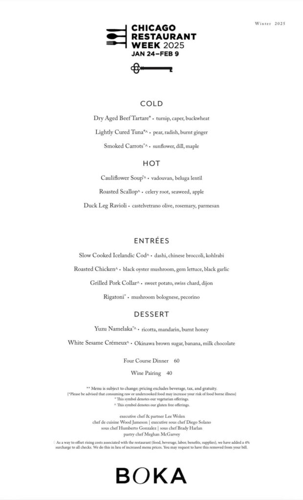 Boka - Restaurant Week