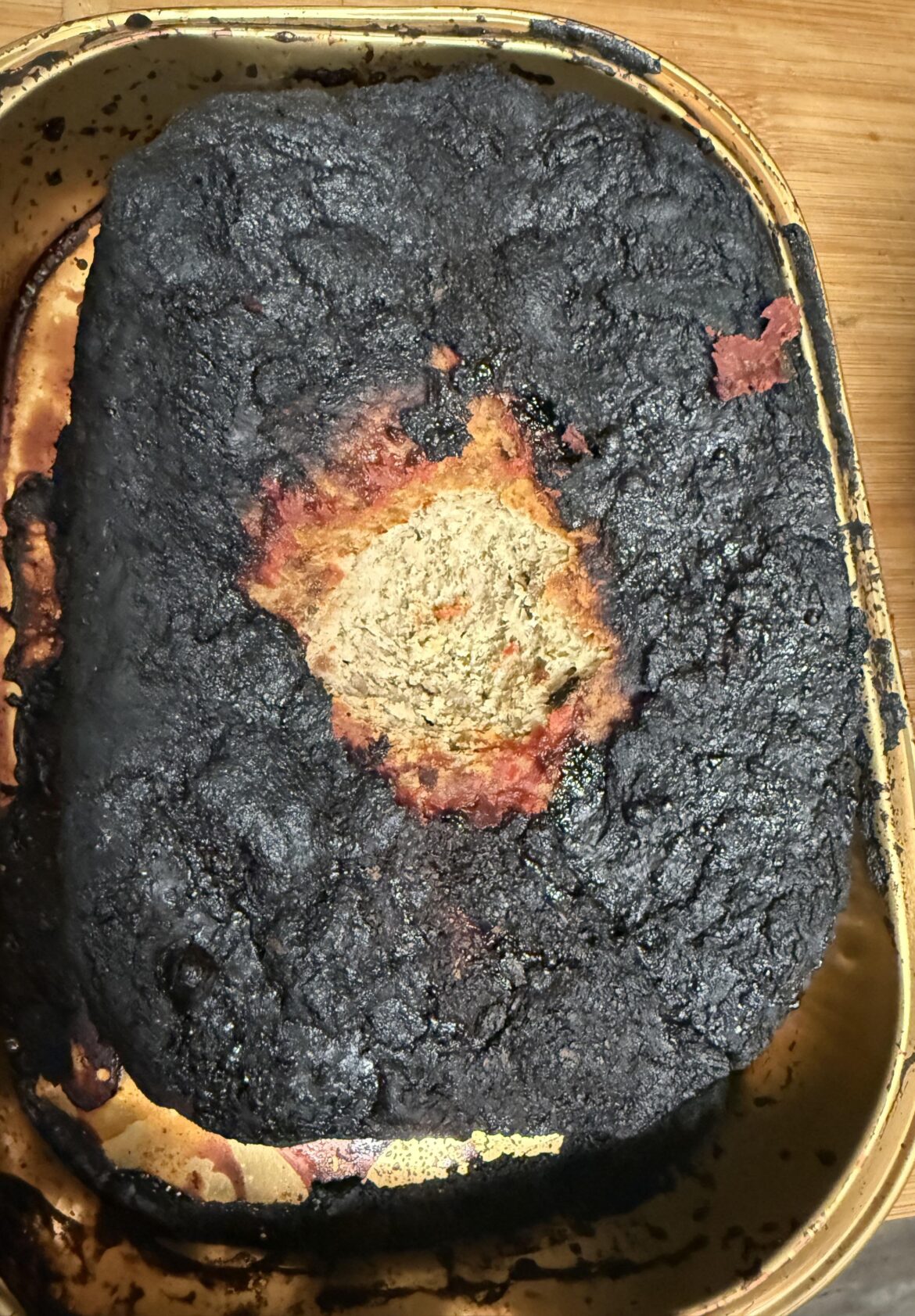 I burnt my Safeway meatloaf in the air fryer. Is it still safe to eat?