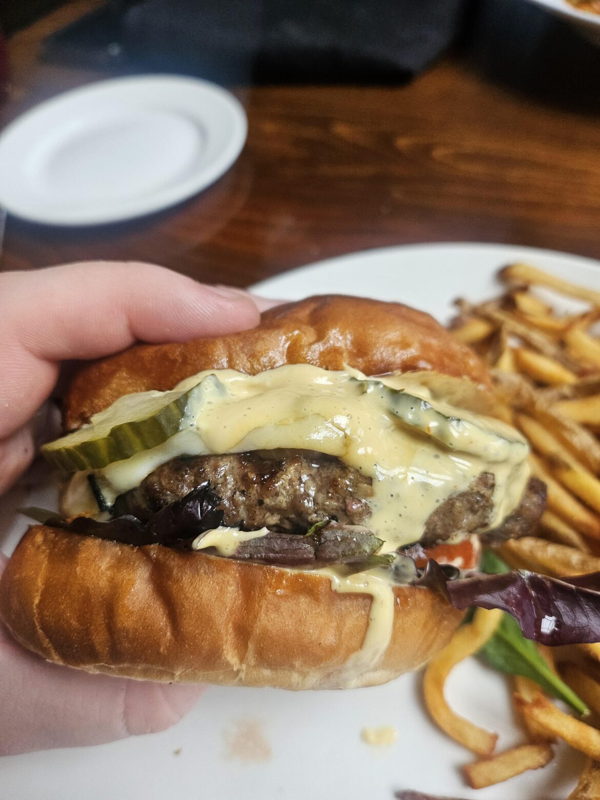 Burger from an Italian restaurant