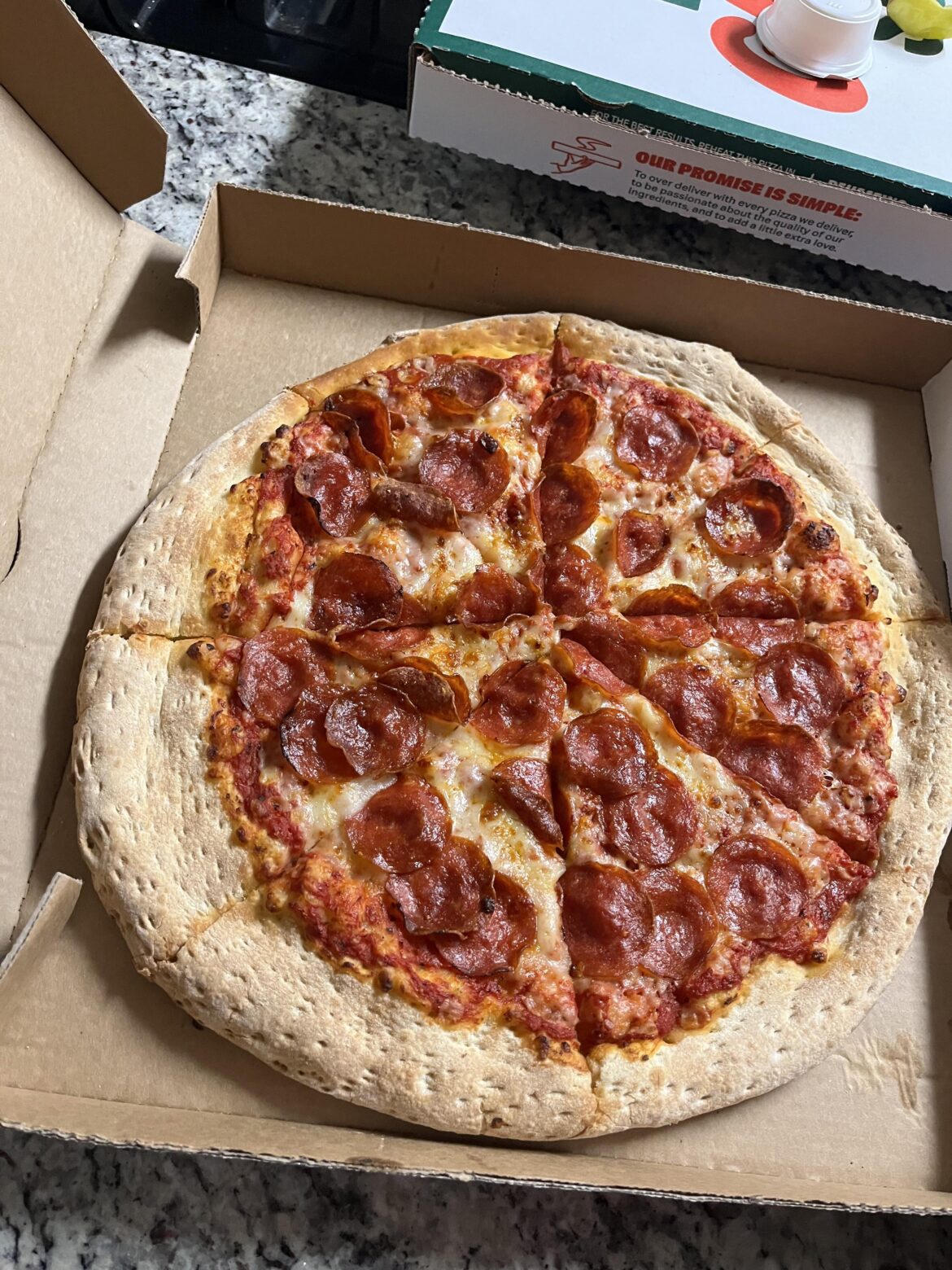 Papa seems to be skimping on the toppings.