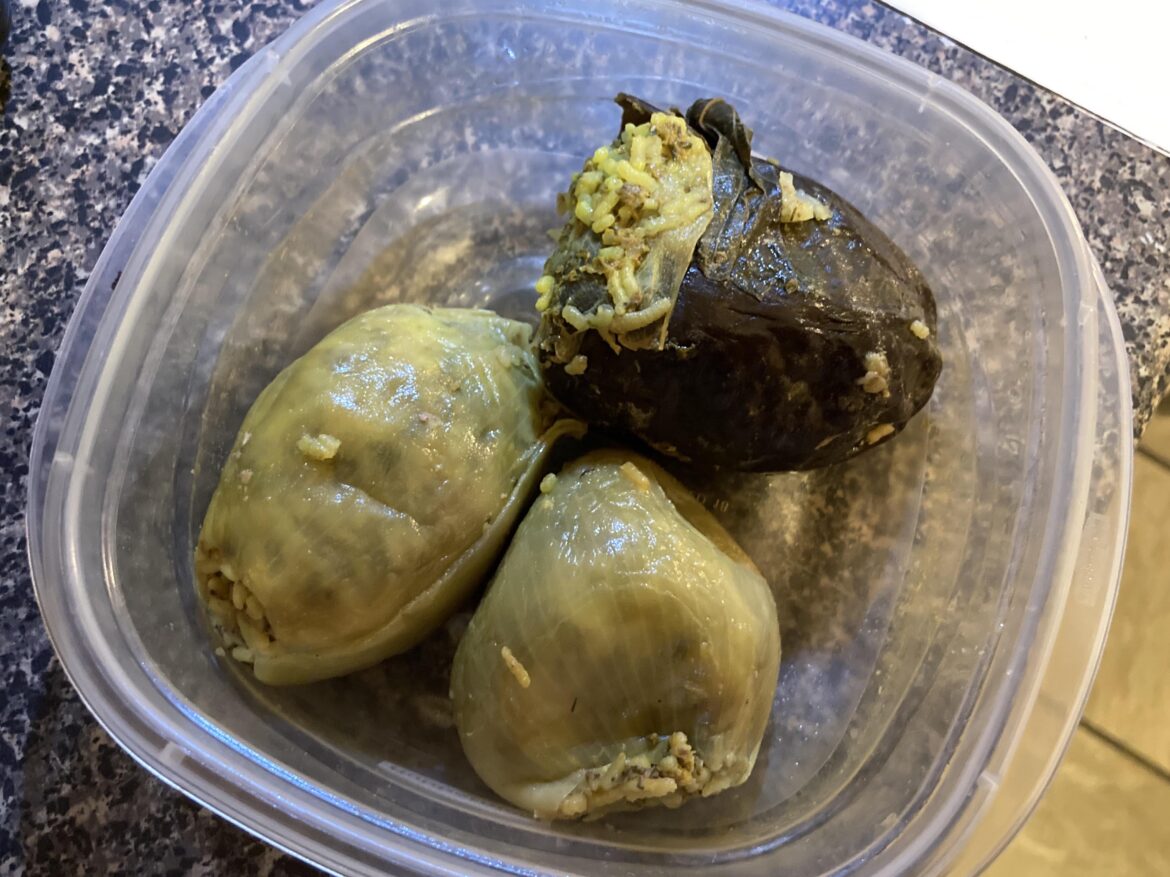 Dolma (stuffed onions) from coworker