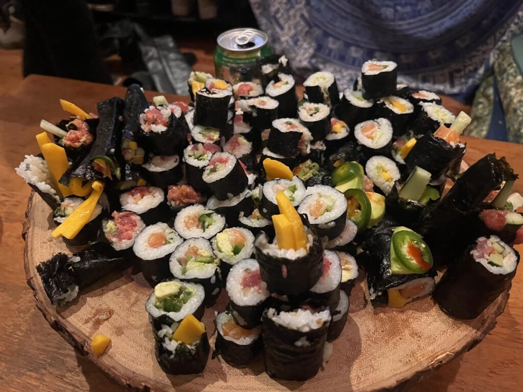 6 friends with no sushi experience or a bamboo roller learned that dreams can come true