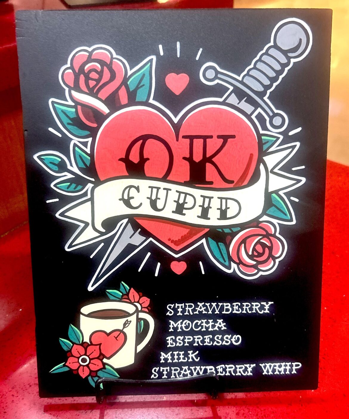 New February featured drink made by our lovely store artist!❤️