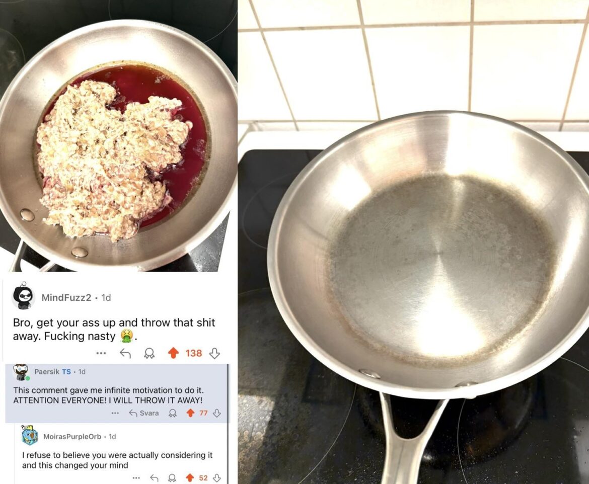 Don’t even ask… Part 2: THE PAN IS CLEAN NOW!
