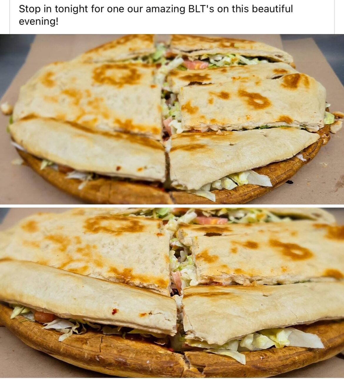 A local pizza place has this “BLT” pizza