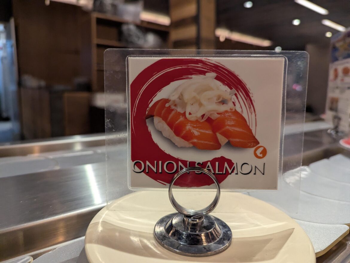 Onion Salmon Sushi