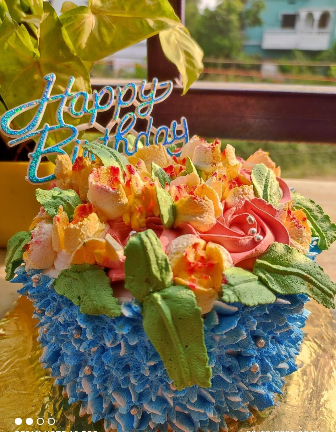 When my sister bakes, every piece is a masterpiece