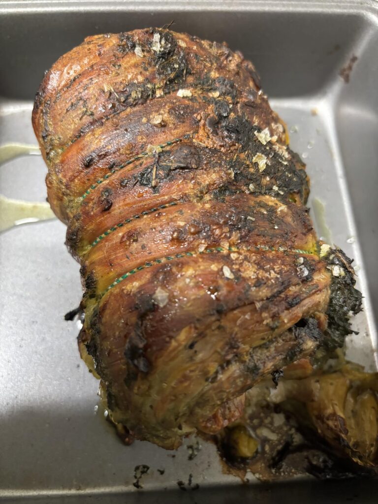 Roasted lamb