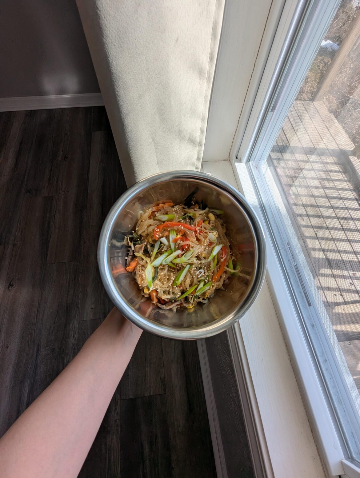 I, too, made japchae on this day.