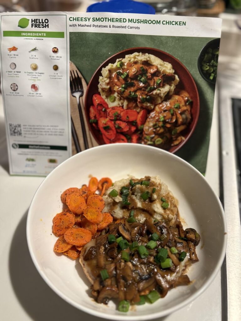 Cheesy Smothered Mushroom Chicken