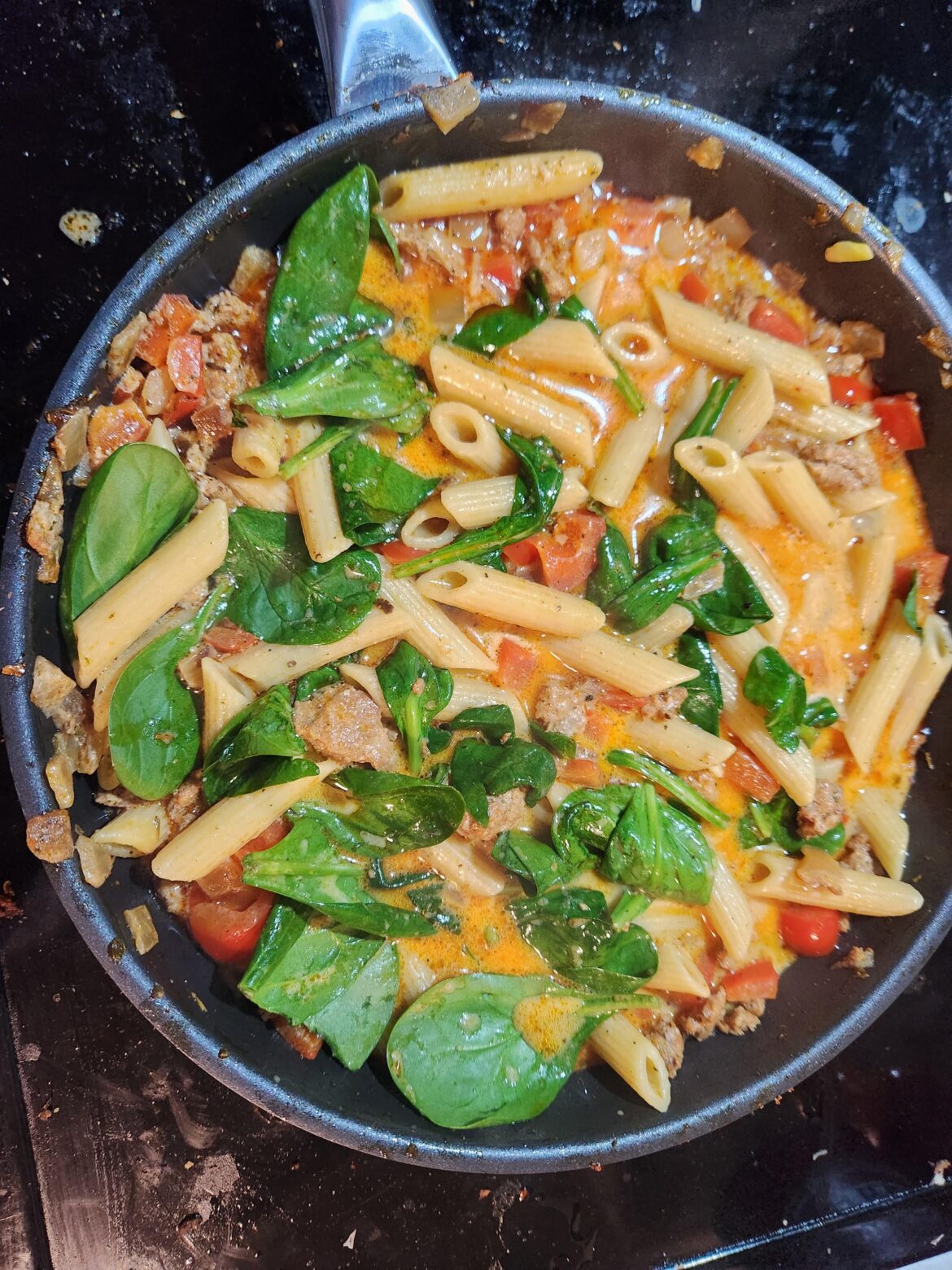 Chorizo Penne with Cajun Cream Sauce