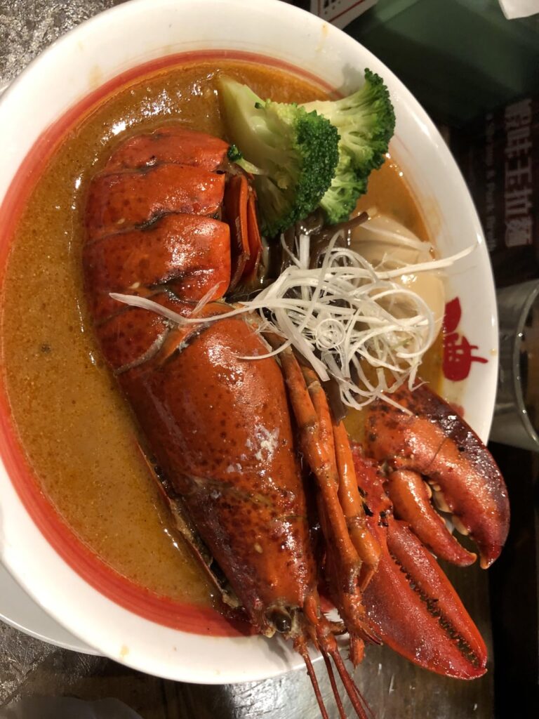 Before and after lobster noodles from a place in TST Hong Kong (before Covid) but I still have memories!