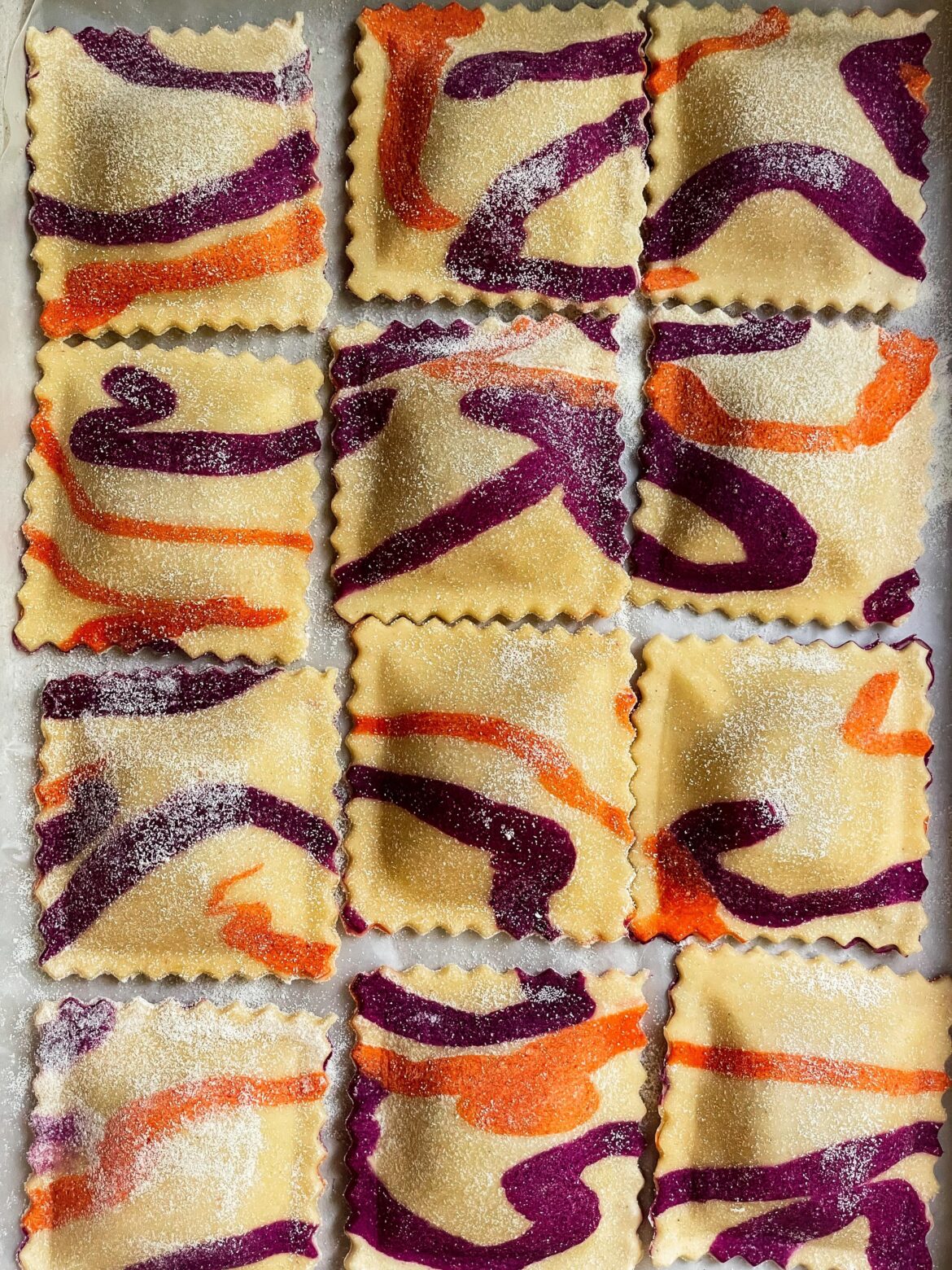 I love playing with colors. beet and paprika masses