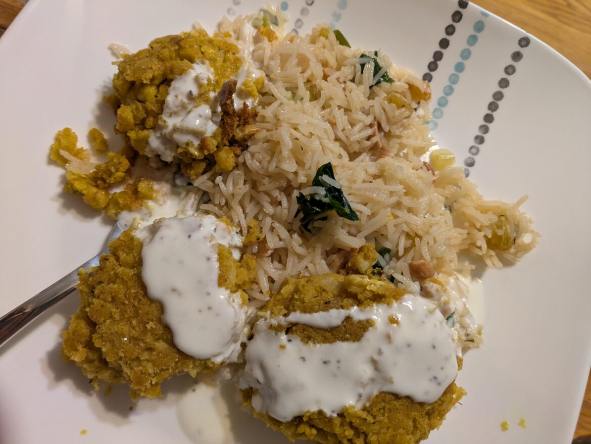 Curried chickpea fritters 10/10