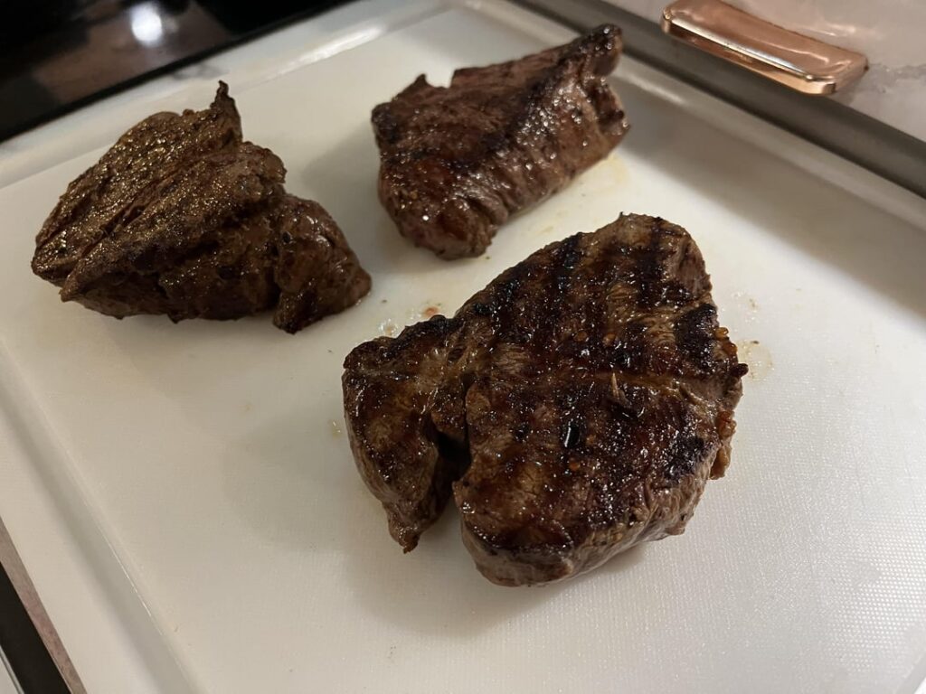 Cooked steak for the son today!