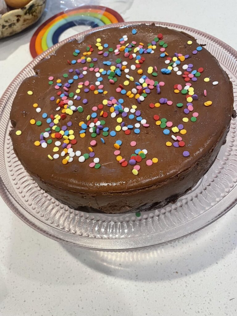 I made a cosmic brownie cheesecake ✨