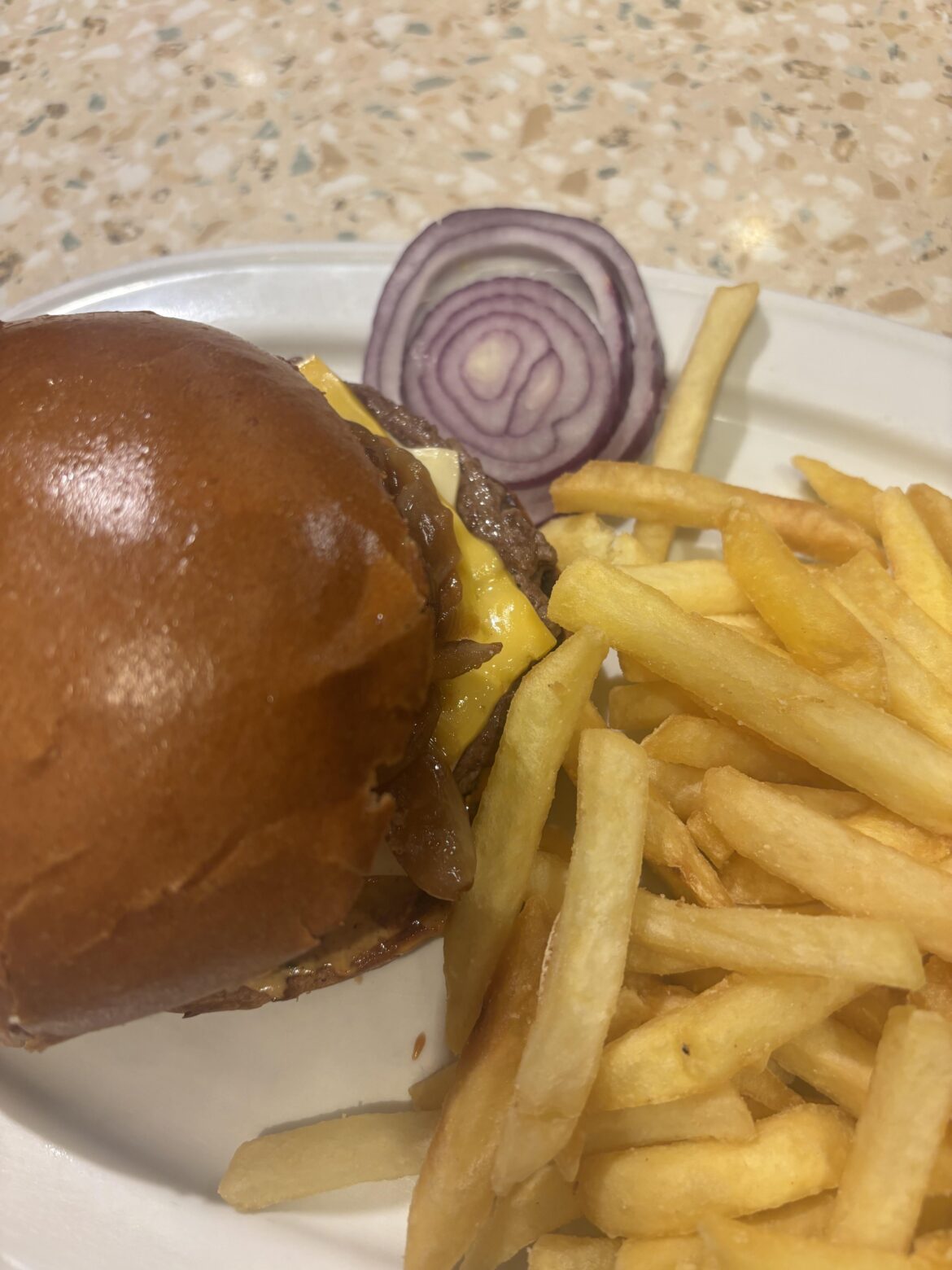 My onion burger came with extra onions on the side