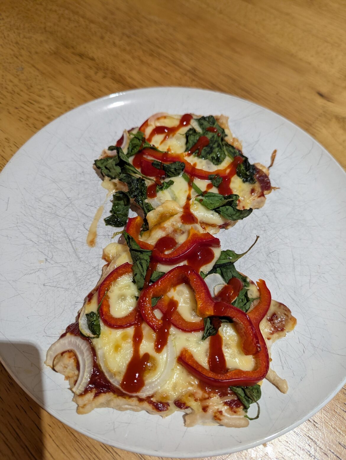 My new favourite low-effort meal. Turkey pizza-ish