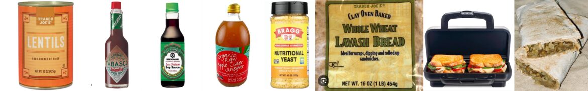 My version of the TJ’s spicy  lentil wrap - about $2 for two big wraps.