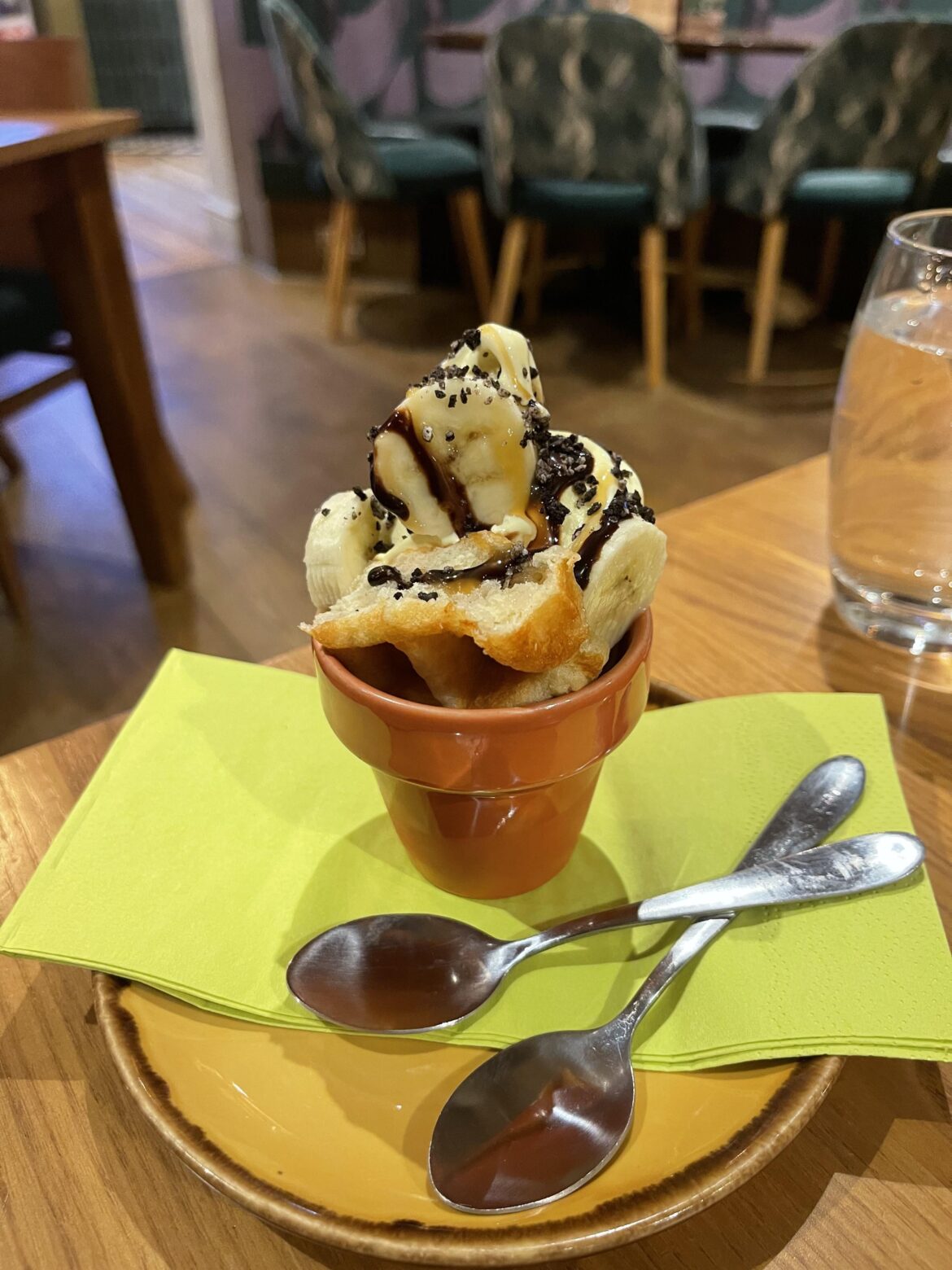My dessert served in a mini plant pot!