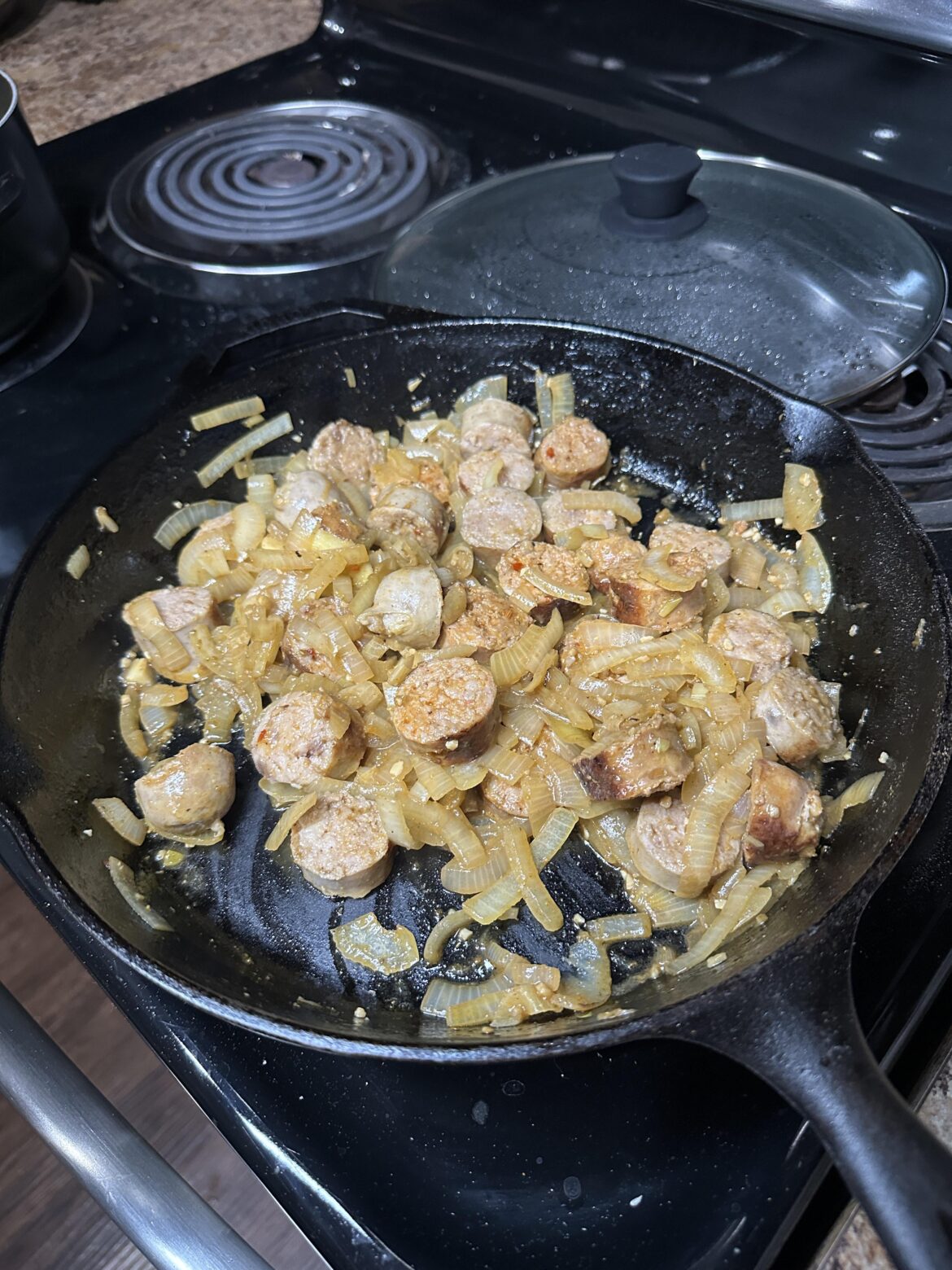 Bratwurst, spicy Italian sausage, onions, and beer. What’s not to love?