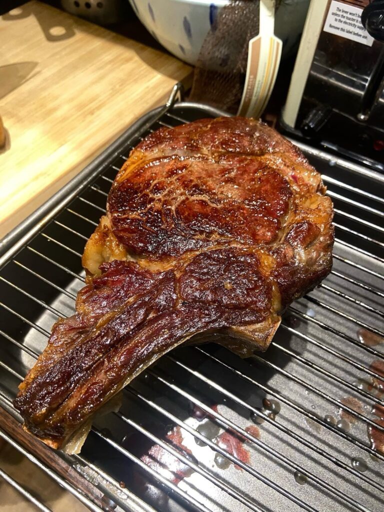 Bone in dry aged ribeye